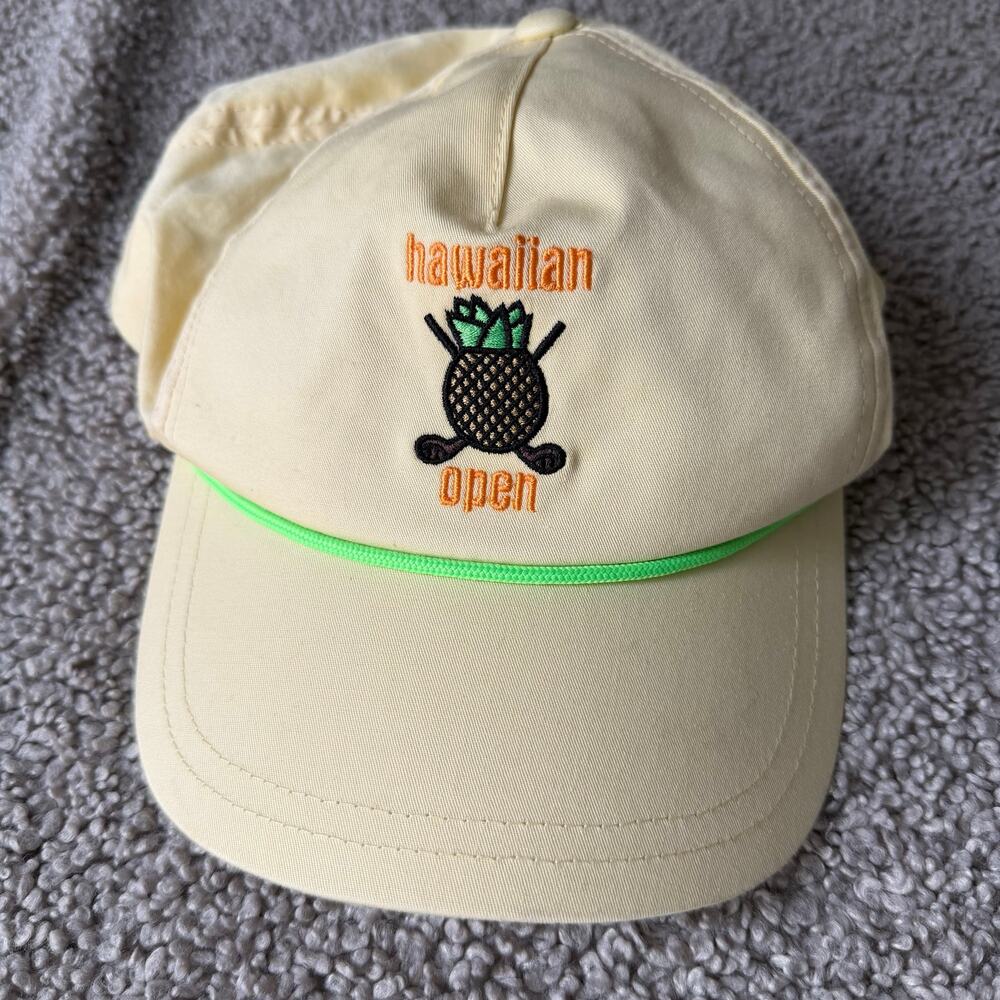 Hawaiian Open Yellow Green Rope Baseball Hat American Needle Snapback